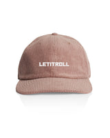LETITROLL manšestrová kšiltovka s výšivkou Hazel Pink