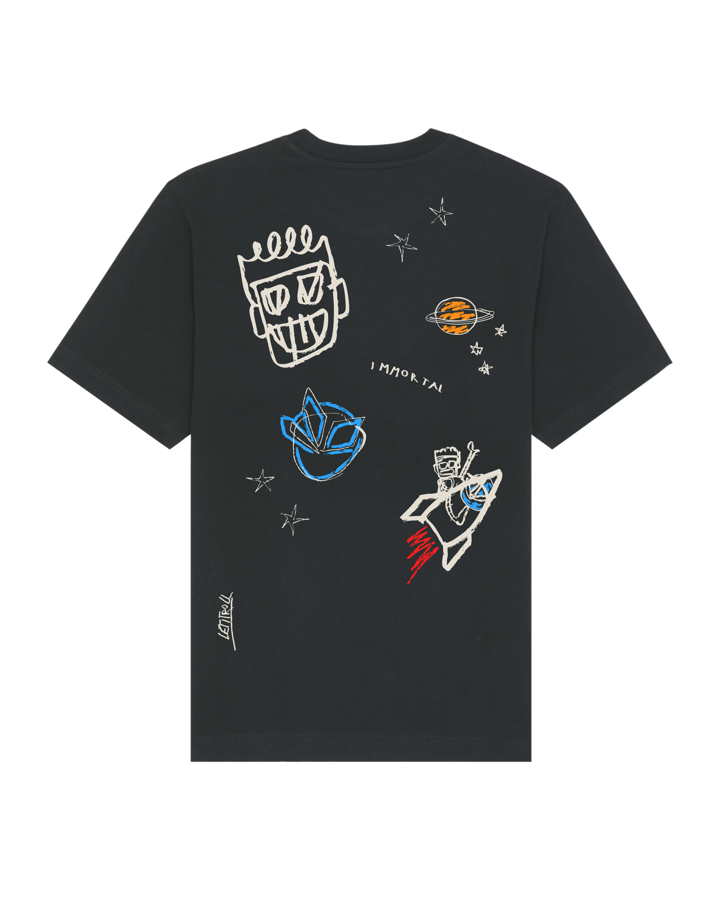 LETITROLL T-SHIRT ARTWORK by DODÁČ TATTOO ART BLACK