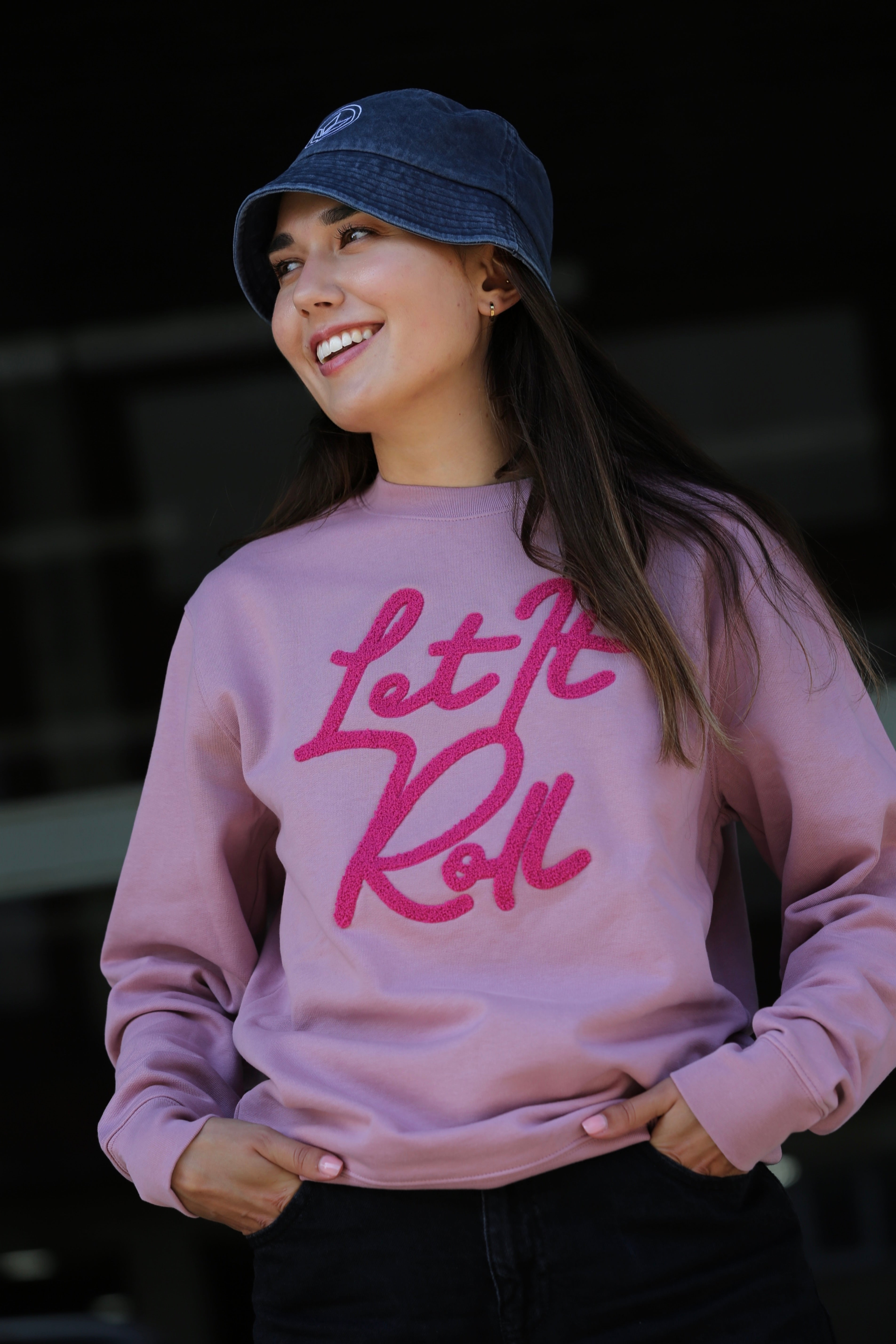 LETITROLL Unisex Mikina Pink Chenille