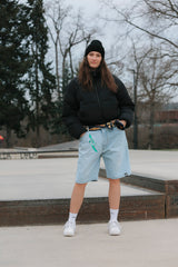 LETITROLL × Ultravagant Upcycle Denim Kraťasy 01