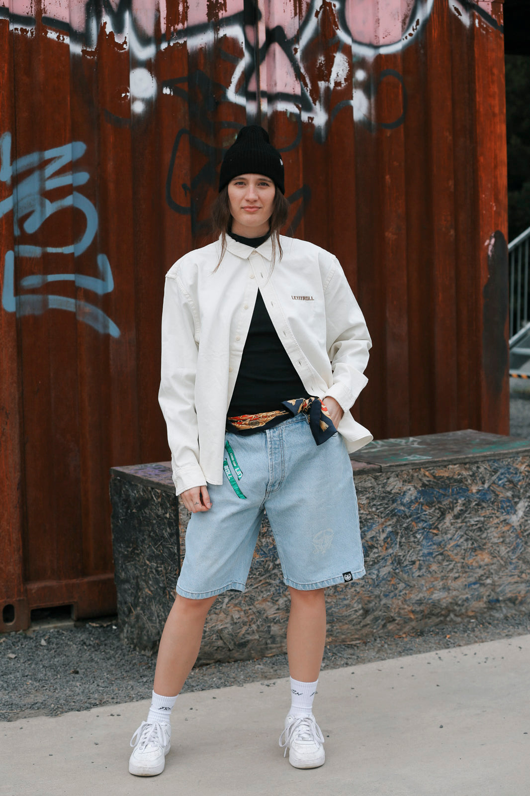 LETITROLL × Ultravagant Upcycle Denim Kraťasy 01