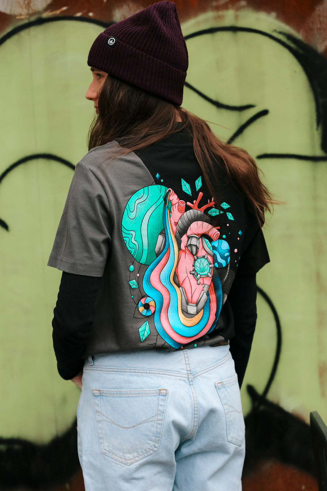 LETITROLL × Ultravagant Upcycle Triko Heart of DNB