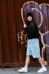 LETITROLL × Ultravagant Upcycle Denim Shorts 04