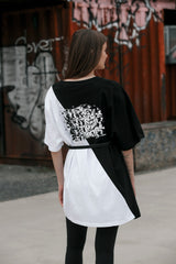 LETITROLL × Ultravagant Upcycle Triko Broken Black and White
