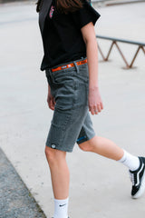 LETITROLL × Ultravagant Upcycle Denim Kraťasy Gray