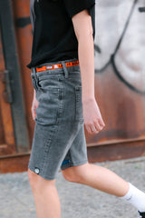 LETITROLL × Ultravagant Upcycle Denim Kraťasy Gray
