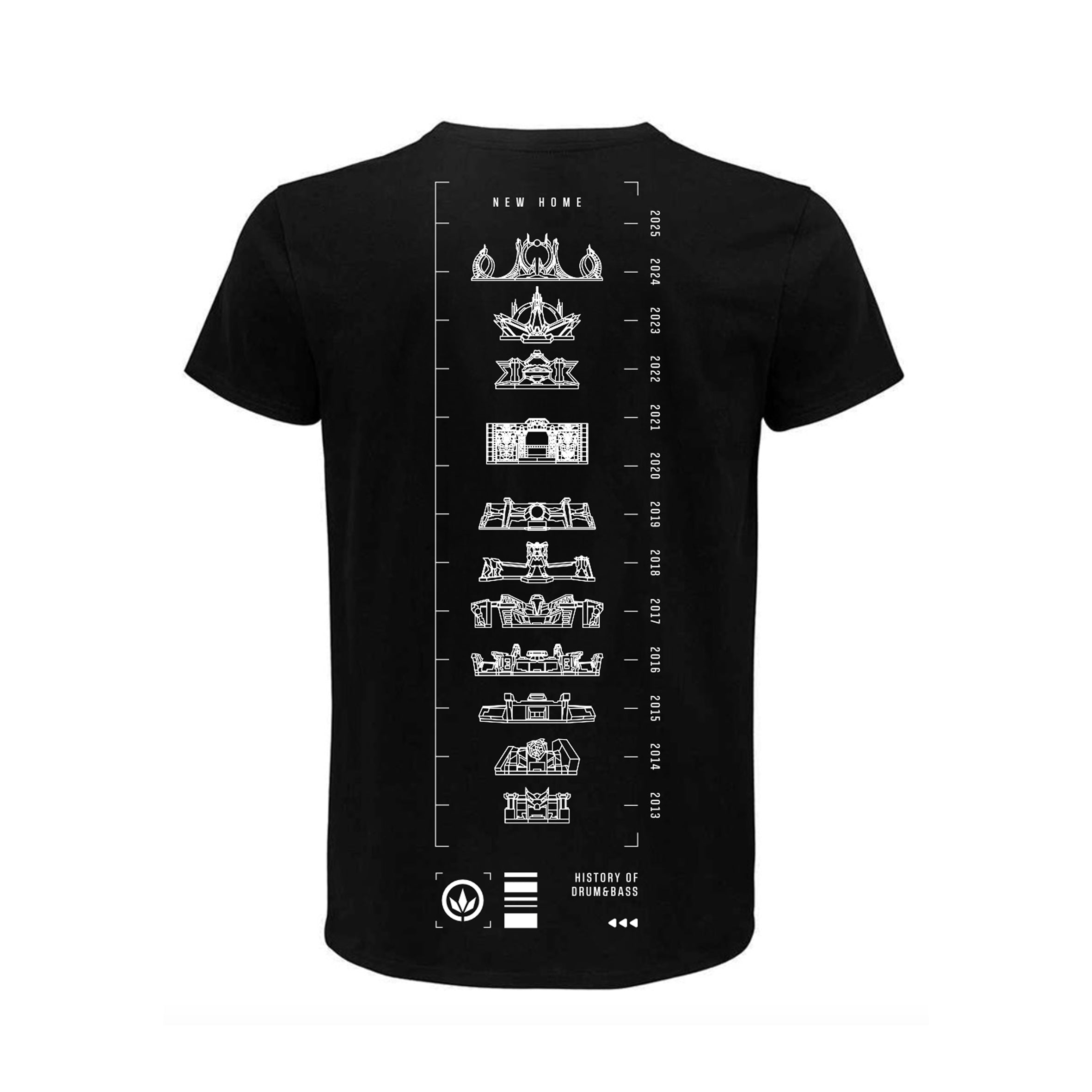LETITROLL triko History of LIR Stages Black / NILCOTT® Recycled T-shirt