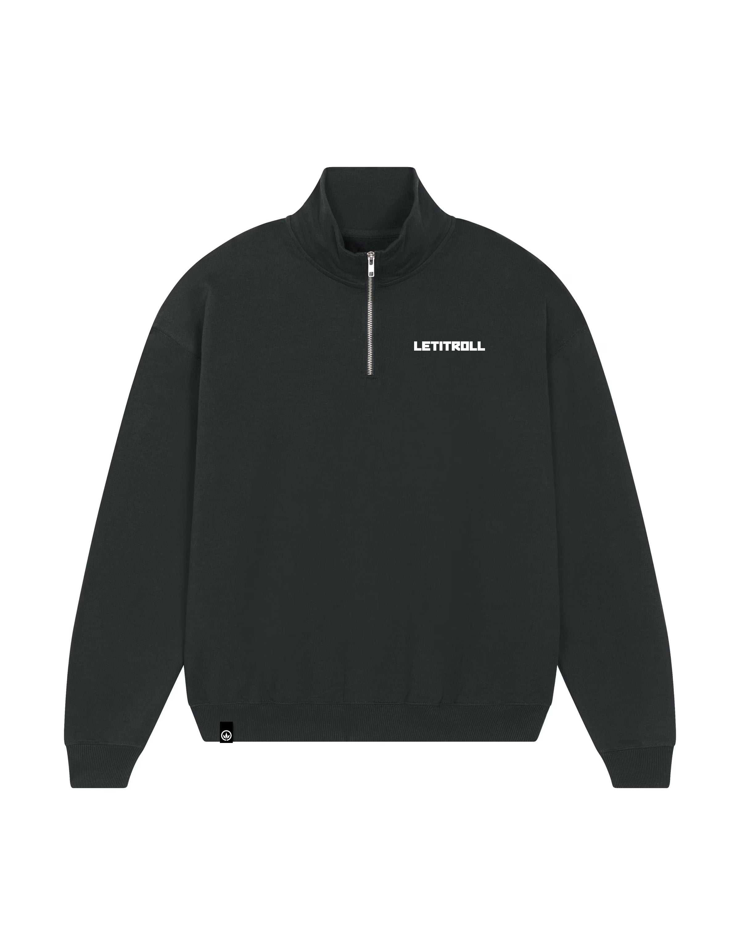 LETITROLL BASIC TROYER SWEATSHIRT BLACK