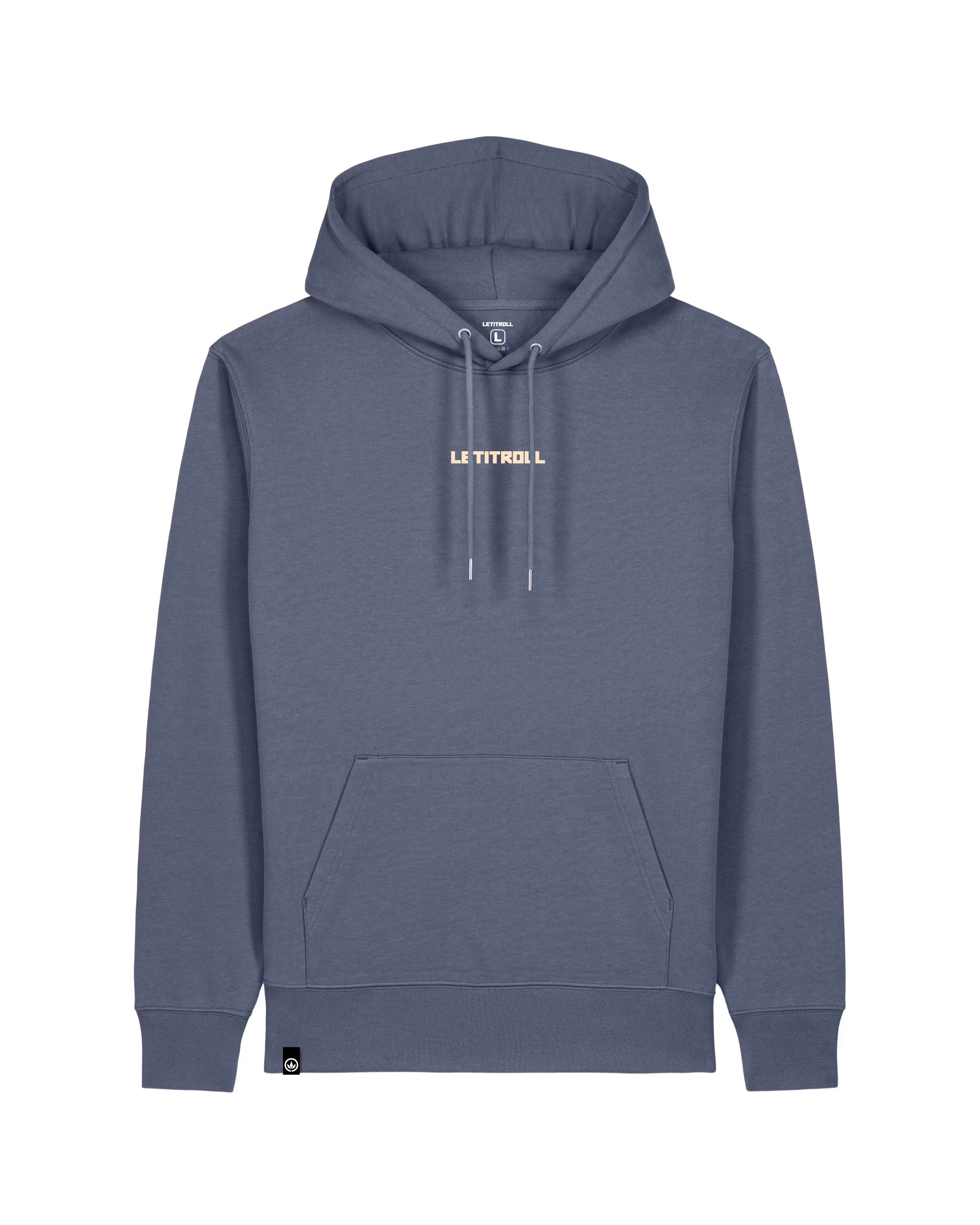 LETITROLL HOODIE BASIC COLLECTION STEEL BLUE Hoodie