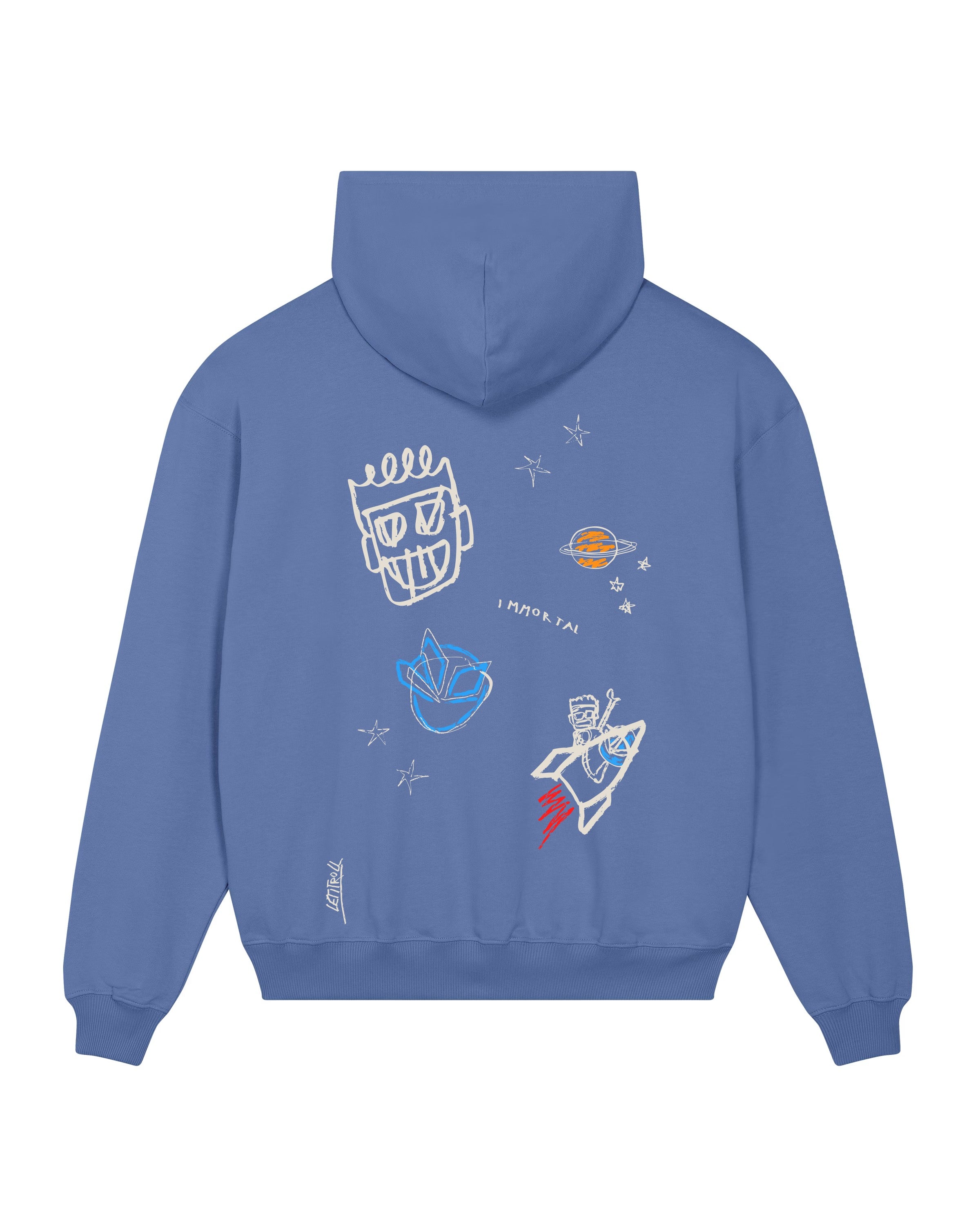 LETITROLL MIKINA ART WORK BY WILD LINES TATTOO BLUE  Hoodie