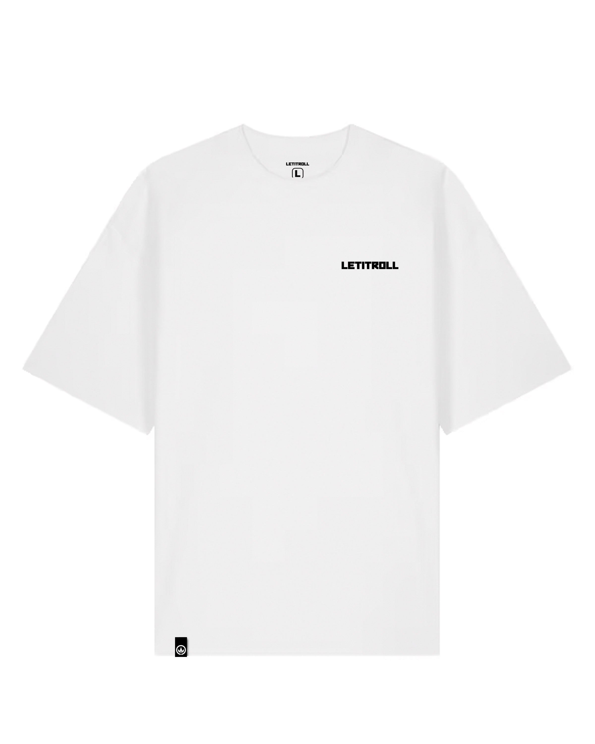LETITROLL OVERSIZED T-SHIRT WITH EMBROIDERY WHITE