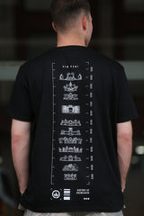 LETITROLL triko History of LIR Stages Black / NILCOTT® Recycled T-shirt