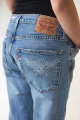 Denim Kalhoty LETITROLL x Ultravagant / č.76 / Levis upcycle