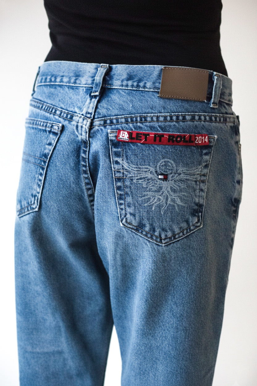 Denim Kalhoty LETITROLL x Ultravagant / č.77 / Tommy Hilfiger upcycle