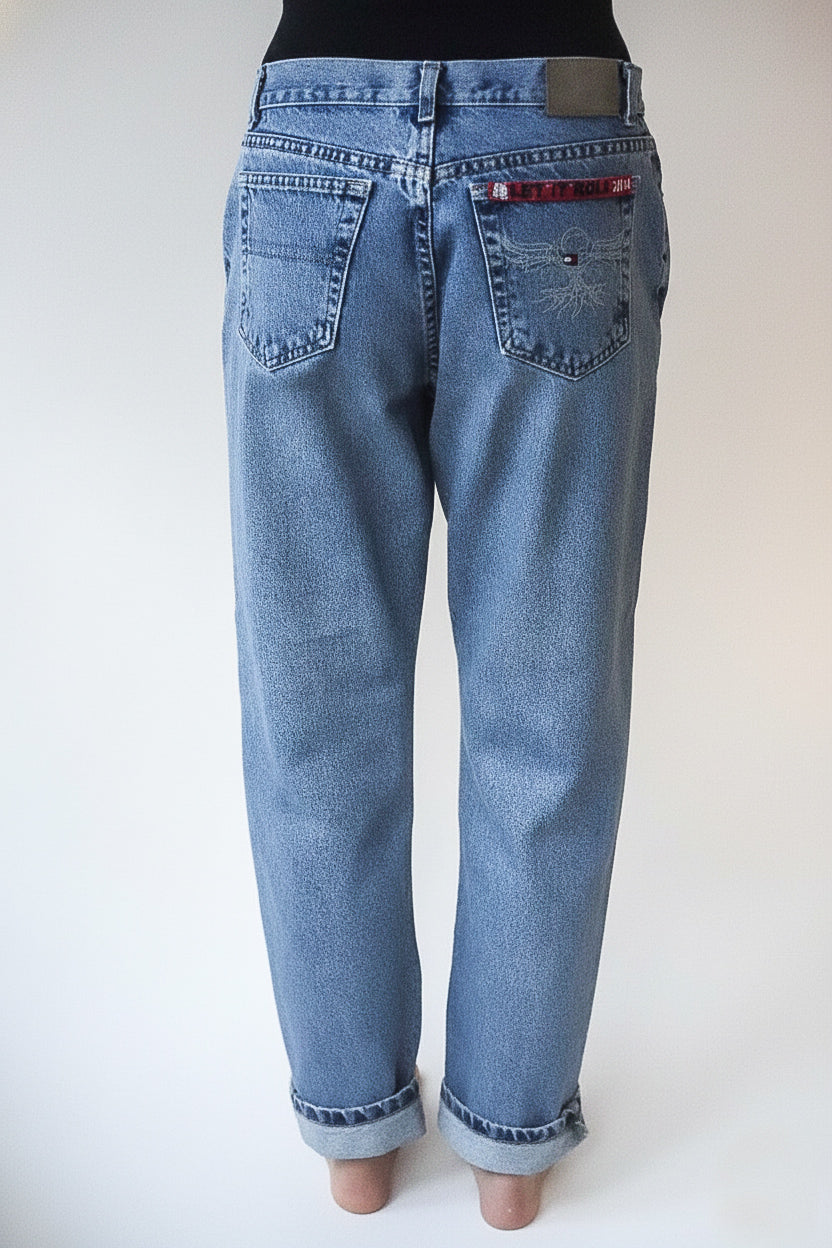 Denim Kalhoty LETITROLL x Ultravagant / č.77 / Tommy Hilfiger upcycle
