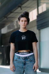 LETITROLL CROP TOP DNB QUEEN BLACK