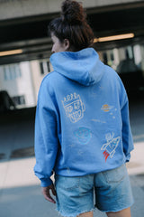 LETITROLL MIKINA ART WORK BY WILD LINES TATTOO BLUE  Hoodie