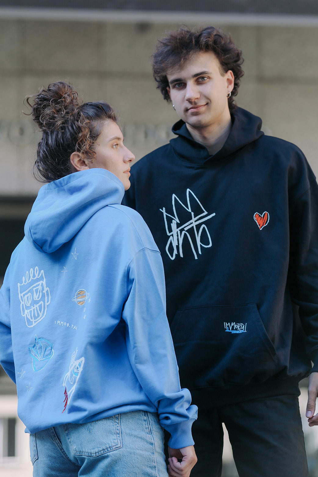 LETITROLL MIKINA ART WORK BY WILD LINES TATTOO BLUE  Hoodie