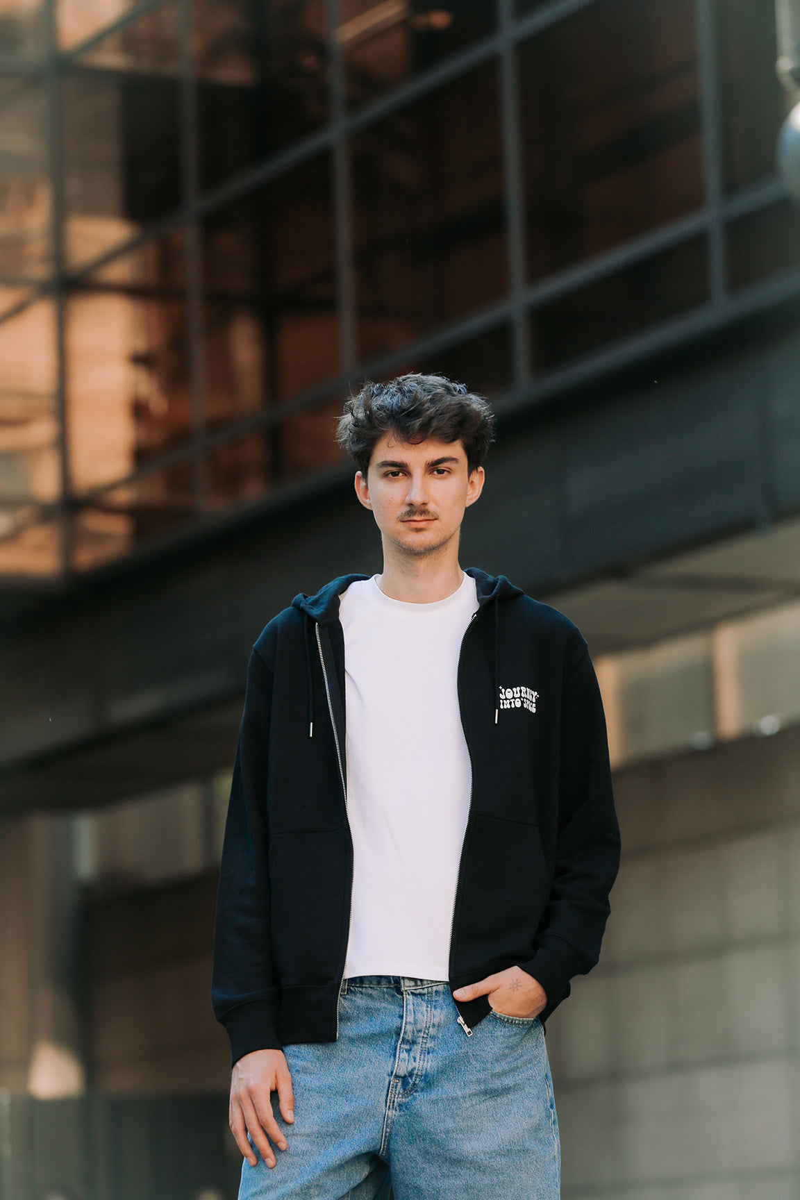 LETITROLL HOODIE INTO SPACE BLACK Zip sweatshirt