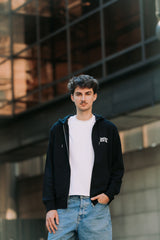 LETITROLL HOODIE INTO SPACE BLACK Zip sweatshirt
