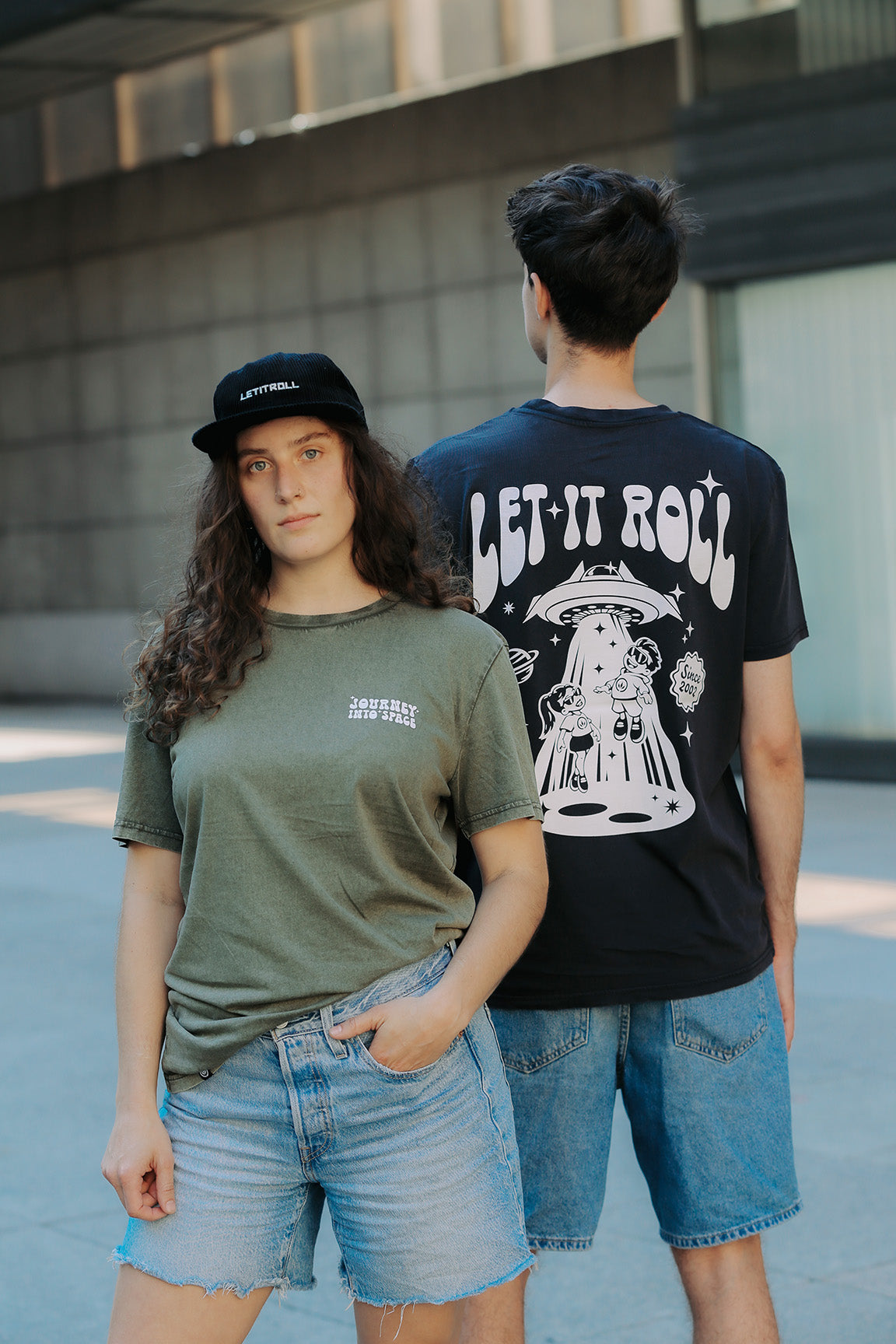 LETITROLL T-SHIRT INTO SPACE KHAKI