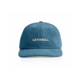 LETITROLL CORDUROY CAP WITH EMBROIDERY STEAL BLUE