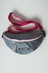 LETITROLL Upcycle Ledvinka Grey and Light Pink