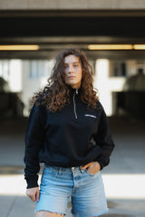 LETITROLL BASIC TROYER SWEATSHIRT BLACK