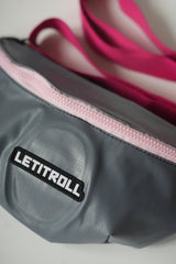 LETITROLL Upcycle Ledvinka Grey and Light Pink
