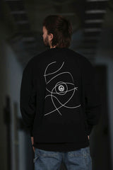 LETITROLL Mikina Orbith Crewneck Black