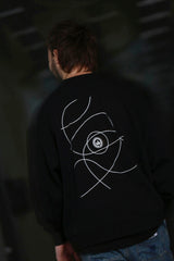 LETITROLL Mikina Orbith Crewneck Black