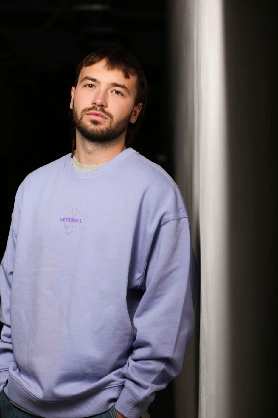 LETITROLL Mikina Orbith Crewneck Violet