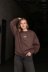LETITROLL Mikina Orbith Crewneck Mocha