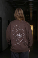 LETITROLL Mikina Orbith Crewneck Mocha