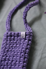 LETITROLL Crocheted Phone Pouch Purple